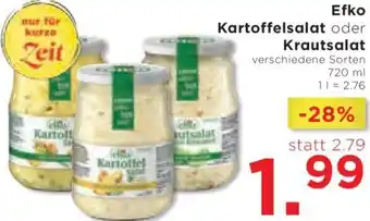 Unimarkt Efko Kartoffelsalat oder Krautsalat verschiedene Sorten 720 ml Angebot