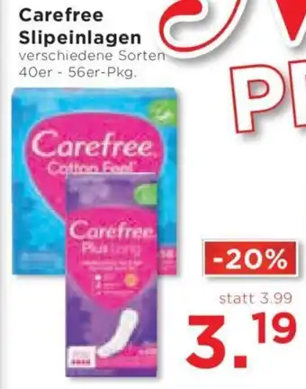 Unimarkt Carefree Slipeinlagen verschiedene Sorten 40er - 56er-Pkg. Angebot