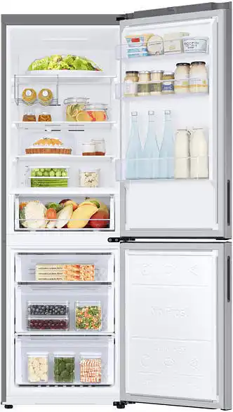 Media Markt Samsung rb33b612esa/ef kühl- und gefrierkombination (e, 1853 mm hoch, silber) Angebot