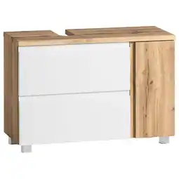Möbelix Waschbeckenunterschrank varese b: 85 cm wotaneiche dekor/weiß Angebot
