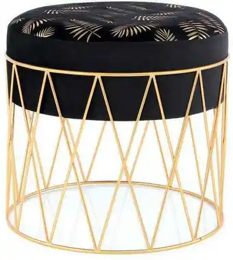 Möbelix Hocker samt/eisen goldfarben/ schwarz h: 37 cm Angebot