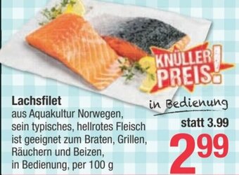 Maximarkt Lachsfilet in Bedienung, per 100 g Angebot