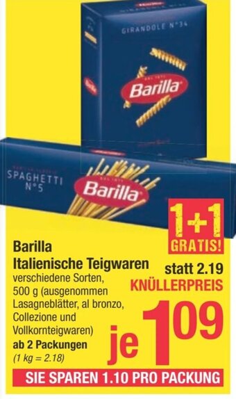 Maximarkt Barilla Italienische Teigwaren Angebot