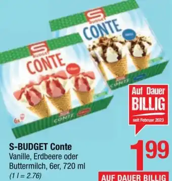 Maximarkt S-BUDGET Conte Vanille, Erdbeere oder Buttermilch, 6er, 720 ml Angebot