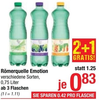 Maximarkt Römerquelle Emotion verschiedene Sorten, 0,75 Liter Angebot