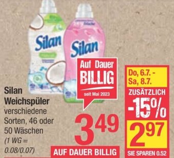 Maximarkt Silan Weichspüler verschiedene Sorten, 46 oder 50 Wäschen Angebot