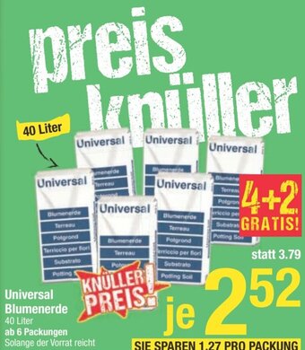 Maximarkt Universal Blumenerde 40 Liter Angebot