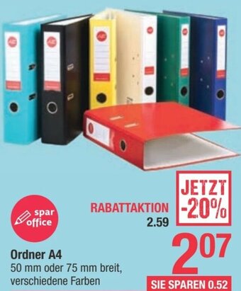 Maximarkt Ordner A4 50 mm oder 75 mm breit, verschiedene Farben Angebot