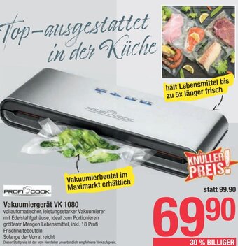 Maximarkt Vakuumiergerät VK 1080 Angebot