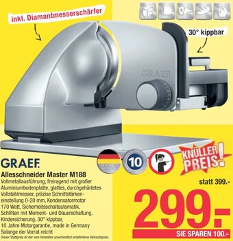 Maximarkt GRAEF Allesschneider Master M188 Angebot