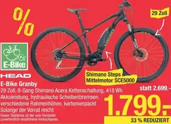 Maximarkt HEAD E-Bike Granby Angebot