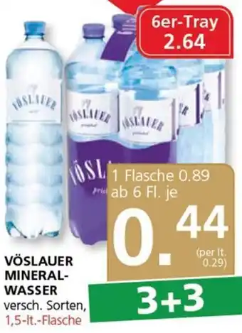 SPAR Gourmet VÖSLAUER MINERAL-WASSER versch. Sorten, 1,5-It.-Flasche Angebot