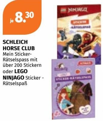 Müller SCHLEICH HORSE CLUB Mein Sticker-Rätselspass mit über 200 Stickern oder LEGO NINJAGO Sticker - Rätselspaß Angebot