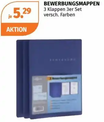 Müller BEWERBUNGSMAPPEN 3 Klappen 3er Set versch. Farben Angebot