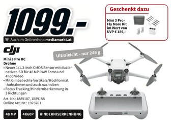 Media Markt Mini 3 Pro RC Drohne Angebot