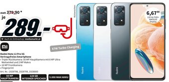 Media Markt Redmi Note 12 Pro 5G Vertragsfreies Smartphone Angebot