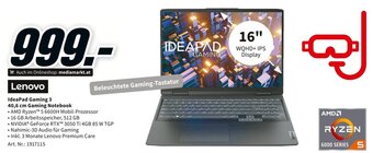 Media Markt Lenovo IdeaPad Gaming 3 40,6 cm Gaming Notebook Angebot