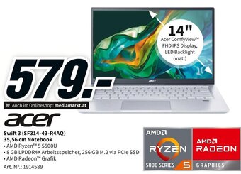 Media Markt acer Swift 3 (SF314-43-R4AQ) 35,56 cm Notebook Angebot