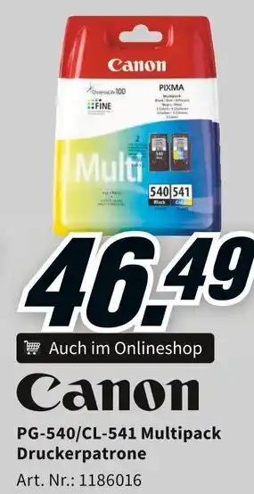Media Markt Canon PG-540/CL-541 Multipack Druckerpatrone Art. Nr.: 1186016 Angebot