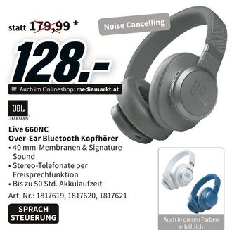 Media Markt JBL Live 660NC Over-Ear Bluetooth Kopfhörer Angebot