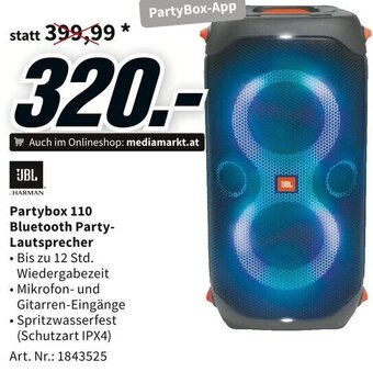 Media Markt JBL Partybox 110 Bluetooth Party-Lautsprecher Angebot
