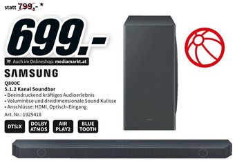 Media Markt SAMSUNG Q800C 5.1.2 Kanal Soundbar Angebot