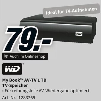 Media Markt WD My Book™ AV-TV 1 TB TV-Speicher Angebot