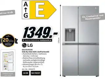 Media Markt LG GSLV51PZXE Side By Side Kühl-/Gefrierkombi Angebot