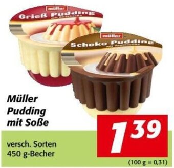 Nah&Frisch Müller Pudding mit Soße versch. Sorten 450 g-Becher Angebot