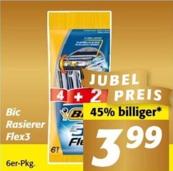 Nah&Frisch Bic Rasierer Flex3 6er-Pkg. Angebot