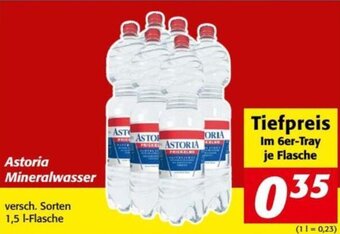 Nah&Frisch Astoria Mineralwasser versch. Sorten 1,5 l-Flasche Angebot