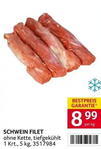 Transgourmet SCHWEIN FILET ohne Kette, tiefgekühlt 1 Krt., 5 kg, 3517984 Angebot