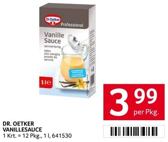 Transgourmet DR. OETKER VANILLESAUCE per Pkg. Angebot