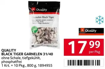 Transgourmet QUALITY BLACK TIGER GARNELEN 31/40 per Pkg. Angebot