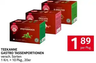 Transgourmet TEEKANNE GASTRO TASSENPORTIONEN per Pkg. Angebot