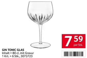 Transgourmet GIN TONIC GLAS Inhalt = 80 cl, mit Gravur 1 Krt. = 6 Stk., 3073723 Angebot