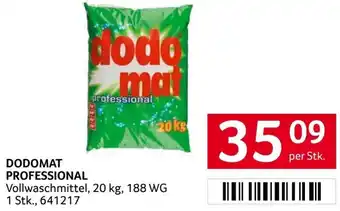 Transgourmet DODOMAT PROFESSIONAL Vollwaschmittel, 20 kg, 188 WG 1 Stk., 641217 per Stk. Angebot