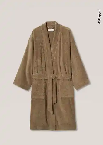 Mango Mittellanger bademantel aus 100 % baumwolle Angebot