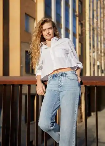 Mango Jeans mit umgeschlagenem bund Angebot