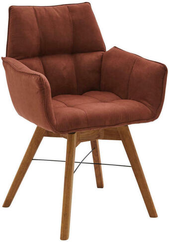 XXXLutz Armlehnstuhl in holz, textil eichefarben, rostfarben Angebot