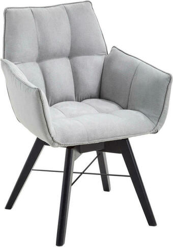 XXXLutz Armlehnstuhl in holz, textil schwarz, hellgrau Angebot