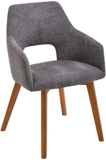 XXXLutz Armlehnstuhl in holz, textil anthrazit, eichefarben Angebot