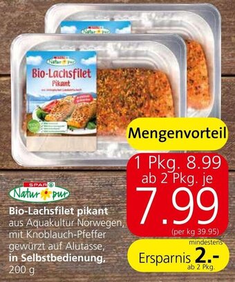 Spar Bio-Lachsfilet pikant 200g Angebot