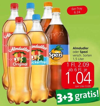 Spar Almdudler oder Spezi versch. Sorten 1,5 Liter Angebot