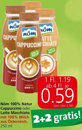 Spar Nöm 100% Natur Cappuccino oder Latte Macchiato mit 100% Milch aus Österreich, 250 ml Angebot