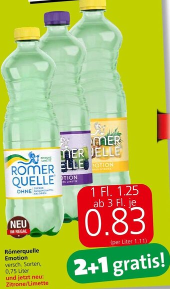 Spar Römerquelle Emotion versch. Sorten, 0,75 Liter Angebot