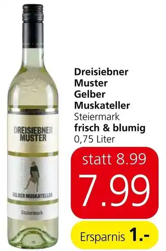 Spar Dreisiebner Muster Gelber Muskateller Steiermark frisch & blumig 0,75 Liter Angebot