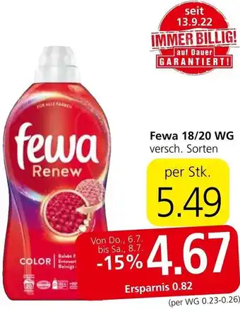 Spar Fewa 18/20 WG versch. Sorten per Stk. Angebot