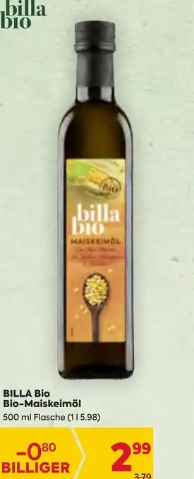 Billa BILLA Bio Bio-Maiskeimöl 500 ml Flasche (115.98) Angebot