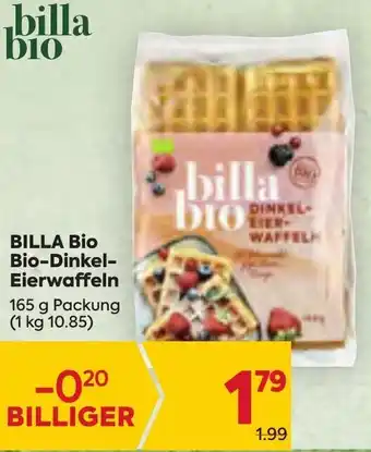 Billa BILLA Bio Bio-Dinkel-Eierwaffeln 165 g Packung (1 kg 10.85) Angebot
